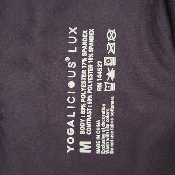 Yogalicious Lux Womens Medium Deep Purple Capri‎ Length Leggings Stretch Active - Picture 4 of 7